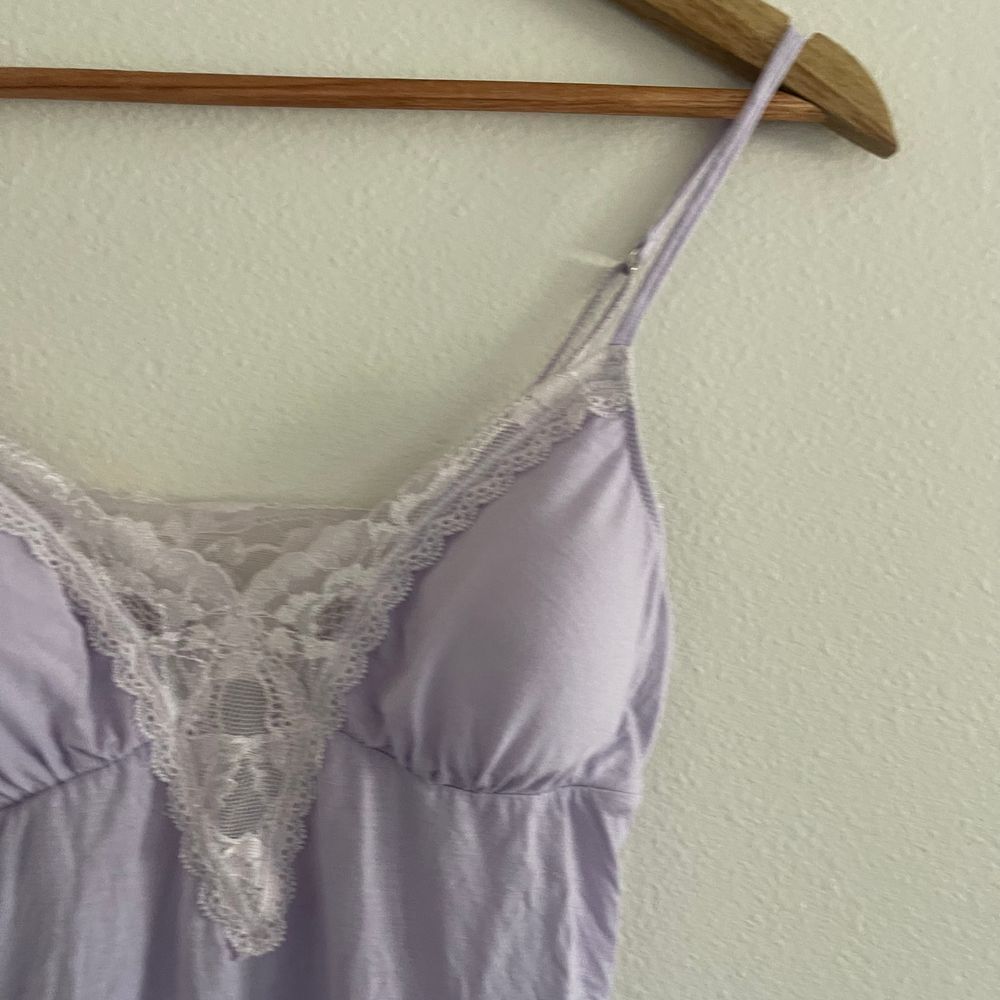 Victoria's Secret Purple Lace‎ Modal Nightgown Slip Dress Size Small - Picture 12 of 14